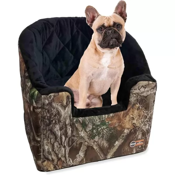 imageKampampH Pet Products Bucket Booster Dog Car Seat with Dog Seat Belt for Car Washable Small Dog Car Seat Sturdy Dog Booster Seats for Small Dogs Medium Dogs 2 Safety Leashes Small GrayCreamRealtree EDGE