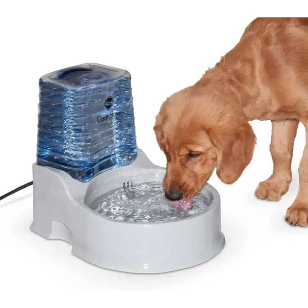imageKampampH Pet Products CleanFlow Filtered Water Bowl for Medium and Large Dogs Pet Drinking Water Fountain Dog Water Dispenser Granite Medium 14 Gallon ampamp 1 Gallon Reservoir