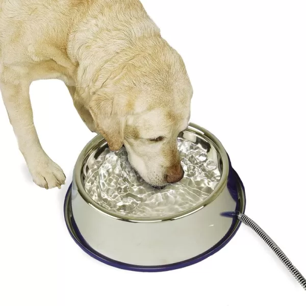 imageKampampH Pet Products ThermalBowl Outdoor Heated Dog Bowl Blue 96 Ounces102 Ounces