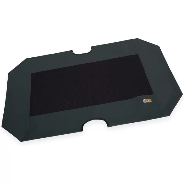 imageKampampH Pet Products Elevated Cooling Outdoor Dog Bed Portable Raised Dog Cot Replacement Cover Only All Weather All Season Gray Large 42 X 30 Inches Cot NOT IncludedCharcoalBlack
