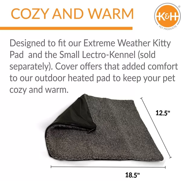 imageKampampH Pet Products Extreme Weather Kitty Pad or Small LectroKennel Deluxe Cover Gray 125 X 185 Inches