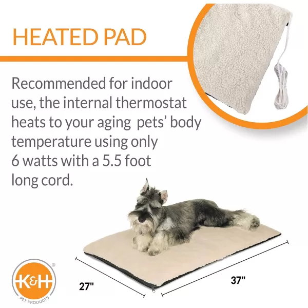 imageKampampH Pet Products Ortho ThermoBed Heated Dog Bed Fleece XLarge 33 X 43 InchesFleece