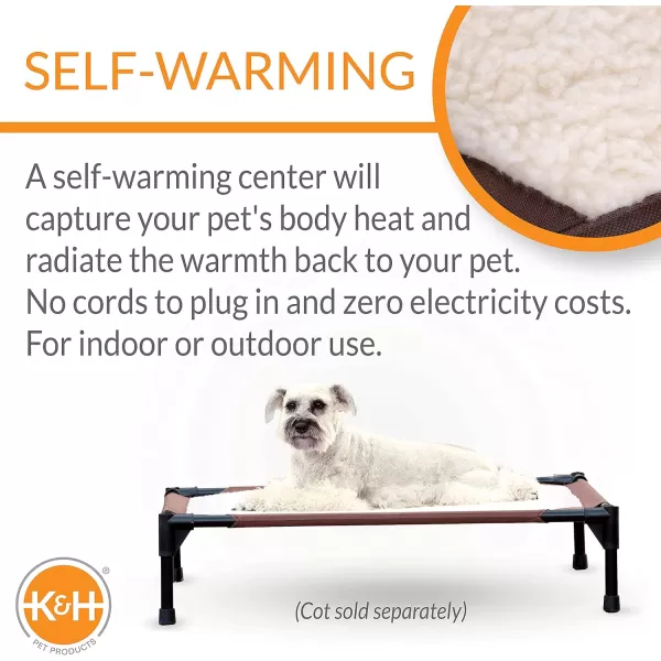 imageKampampH Pet Products SelfWarming Pet Cot Cover Replacement Cot Sold Separately  ChocolateFleece Large 30 X 42 InchesLarge 30 x 42