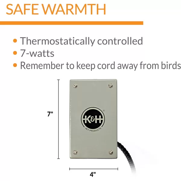 imageKampampH Pet Products SnuggleUp Bird Warmer Caged Bird Heater for MediumLarge Exotic Birds Like Cockatoos Macaws African Grays Bird Heater for Cage  Gray Large 4 X 7 InchesLarge 4 X 7 in