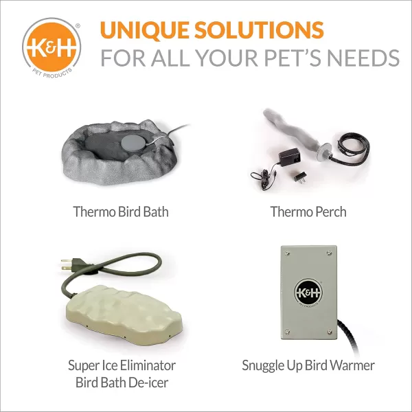 imageKampampH Pet Products SnuggleUp Bird Warmer Caged Bird Heater for MediumLarge Exotic Birds Like Cockatoos Macaws African Grays Bird Heater for Cage  Gray Large 4 X 7 InchesLarge 4 X 7 in