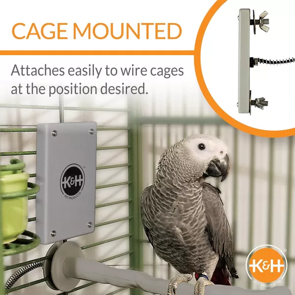 imageKampampH Pet Products SnuggleUp Bird Warmer Caged Bird Heater for MediumLarge Exotic Birds Like Cockatoos Macaws African Grays Bird Heater for Cage  Gray Large 4 X 7 InchesLarge 4 X 7 in
