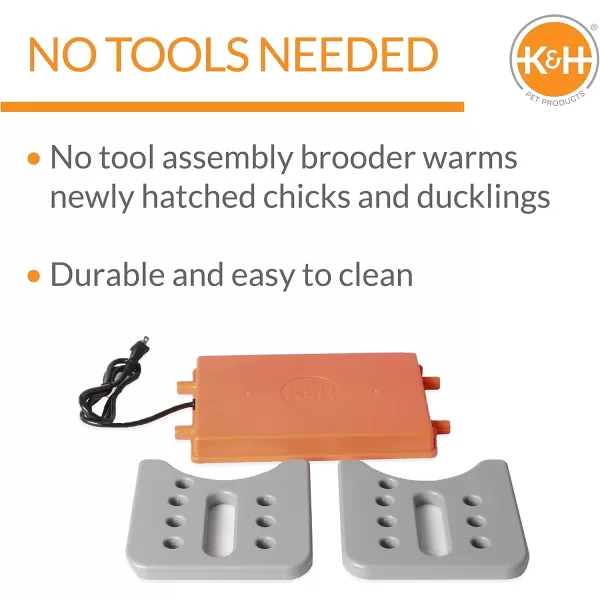 imageKampampH Pet Products Thermo Chicken Brooder Brooder Heater for Chicks Chick Brooder Plate Safe Alternative to Heat Lamp for Chickens  GrayOrange Small 8 X 135 X 8 Inches DurableUniqueLarge 115 X 20 X 8 Inches