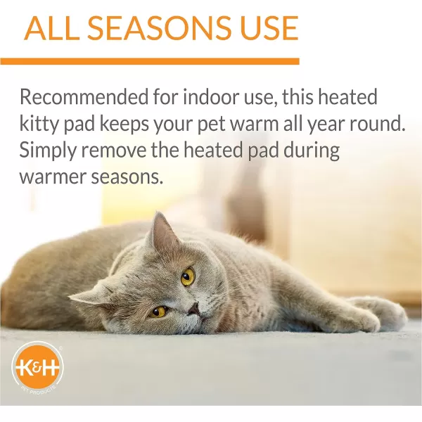 imageKampampH Pet Products ThermoKitty Bed Deluxe Indoor Heated Cat Bed TanLeopard Small 16 Inches FFPMocha