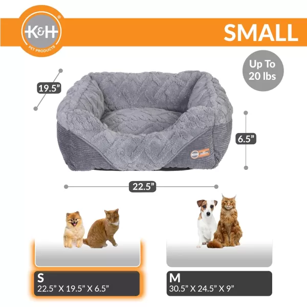 imageKampampH Pet Products ThermoPet Lounge Sleeper Indoor Heated Dog Bed for Small to Medium Dogs ampamp Cats  Automatic Dog Heating Pad Indoor Warm Calming Pillow Bed Machine Washable  Medium 305quotX245quotX9quotGray