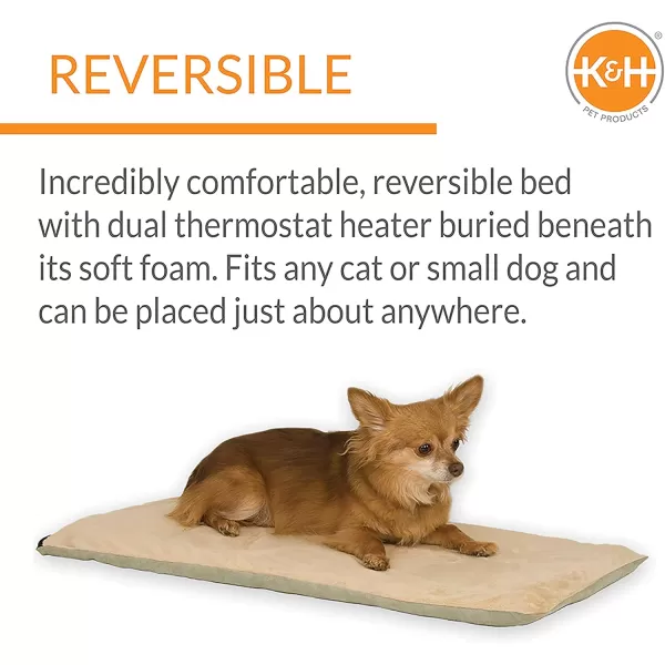 imageKampampH Pet Products ThermoPet Mat Reversible Heated Pet Bed Sage 14 X 28 InchesSage