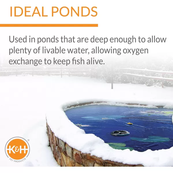 imageKampampH Pet Products ThermoPond Perfect Climate Deluxe Pond Heater Winter Survival Solution for Outdoor Pond Fish Thermostatically Controlled Outdoor Pond Deicer  Black 1500 Watts1500 Watts