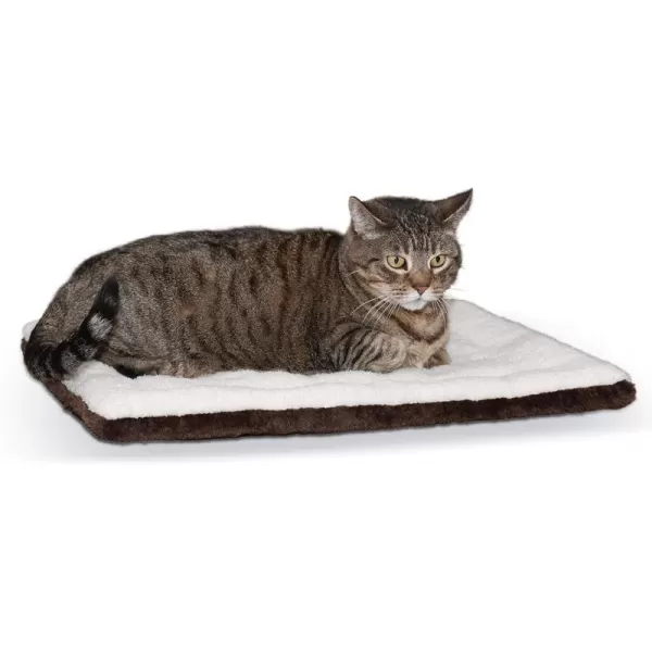 imageKampampH PET PRODUCTS SelfWarming Cat Bed Pad SelfHeating Thermal Cat and Dog Bed Mat Cat Warmer Mat for Feral and Indoor Cats Gray Black 21 X 17 InchesOatmealChocolate