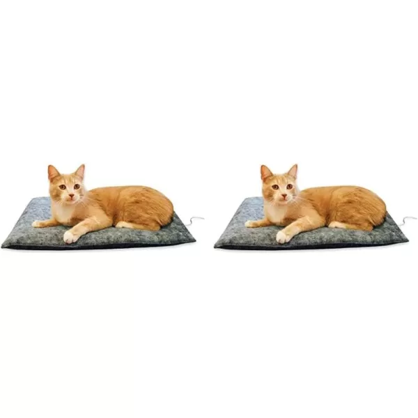 imageKampampH Pet Products Amazin Kitty Pad Indoor Unheated Cat Bed Traps Cat Hair and Dander Washable Cat Mat Gray 15 X 20 Inches Unheated 2Pack15 X 20 Inches  2 pack