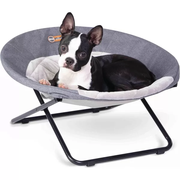 imageKampampH Pet Products Cozy Cot Elevated Pet Bed Dish Chair for Dogs and Cats Machine Washable Gray Large 30 InchesClassy Gray