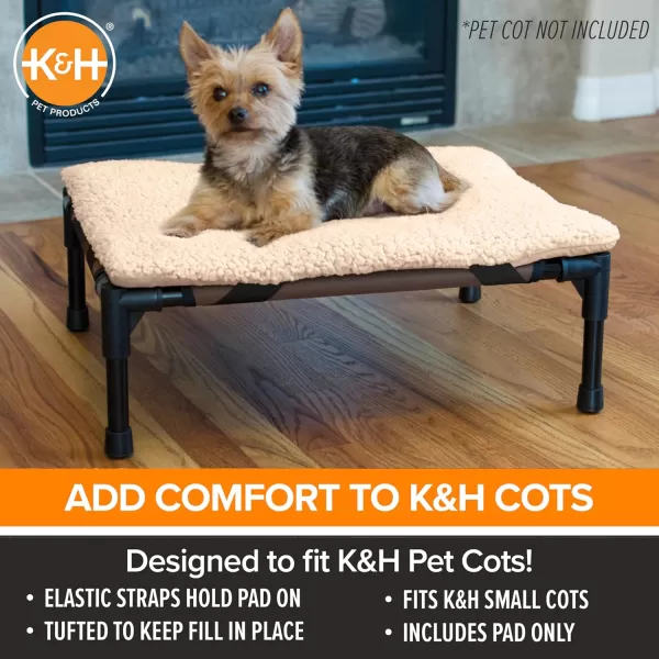 imageKampampH Pet Products Original Dog Cot Microfleece Pad for Outdoor Raised Dog Bed Portable Dog Cot Pad Washable Dog Bed Cot Sold Separately  Tan Fleece Large 420quotL x 300quotW x 20quotTh220L x 170W x 20Th