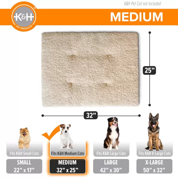 imageKampampH Pet Products Original Dog Cot Microfleece Pad for Outdoor Raised Dog Bed Portable Dog Cot Pad Washable Dog Bed Cot Sold Separately  Tan Fleece Large 420quotL x 300quotW x 20quotTh320L x 250W x 20Th