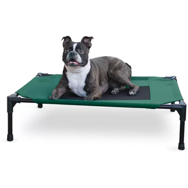 imageKampampH Pet Products Cooling Elevated Dog Bed Outdoor Raised Dog Bed with Washable Breathable Mesh Dog Cot Bed NoSlip Rubber Feet Portable Dog Cot Indoor Outdoor Dog Bed Medium GreenBlack Mesh