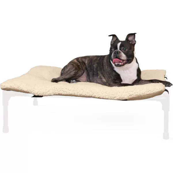 imageKampampH Pet Products Original Dog Cot Microfleece Pad for Outdoor Raised Dog Bed Portable Dog Cot Pad Washable Dog Bed Cot Sold Separately  Tan Fleece Large 420quotL x 300quotW x 20quotTh320L x 250W x 20Th