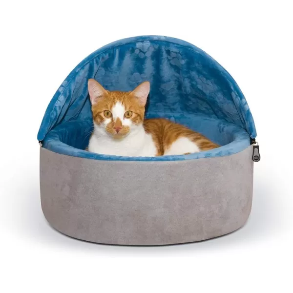 imageKampampH Pet Products SelfWarming Kitty Bed Hooded Pet Bed for Cats or Dogs BlueGray Large 20 InchesBlueGray