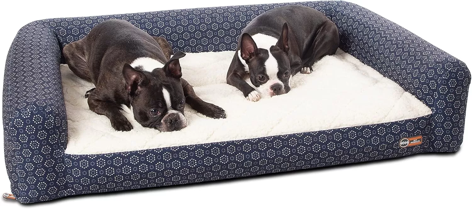 imageKampampH Pet Products Air Sofa Inflatable Dog Bed Lightweight Air Mattress Pet Bed IndoorOutdoor Bed for Seniors Camping Travel and More GrayGeo Flower Small 18 X 24 InchesNavyGeo Flower