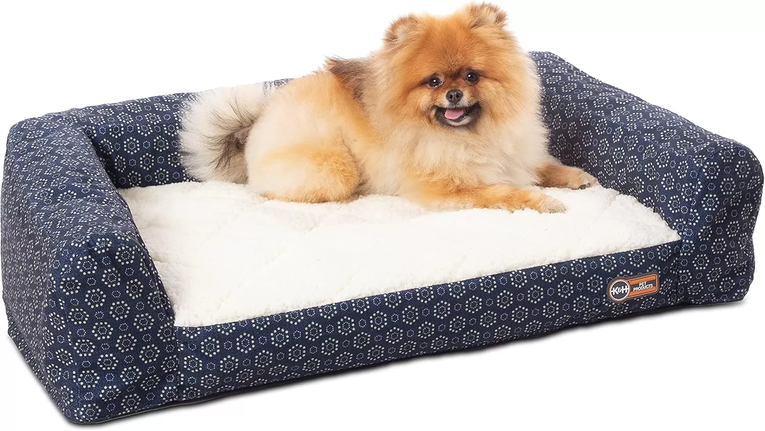 imageKampampH Pet Products Air Sofa Inflatable Dog Bed Lightweight Air Mattress Pet Bed IndoorOutdoor Bed for Seniors Camping Travel and More GrayGeo Flower Small 18 X 24 InchesNavyGeo Flower