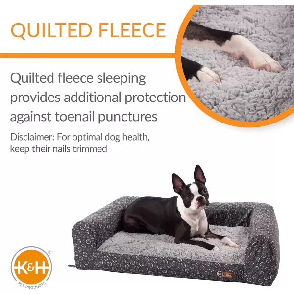 imageKampampH Pet Products Air Sofa Inflatable Dog Bed Lightweight Air Mattress Pet Bed IndoorOutdoor Bed for Seniors Camping Travel and More GrayGeo Flower Small 18 X 24 InchesGrayGeo Flower