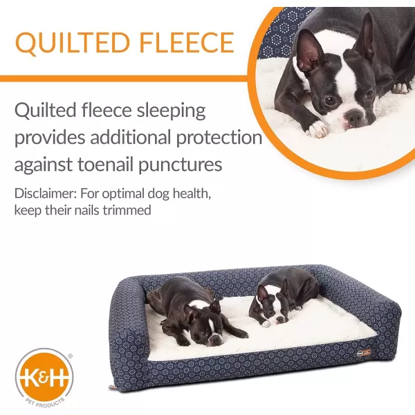 imageKampampH Pet Products Air Sofa Inflatable Dog Bed Lightweight Air Mattress Pet Bed IndoorOutdoor Bed for Seniors Camping Travel and More GrayGeo Flower Small 18 X 24 InchesNavyGeo Flower