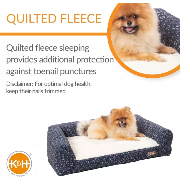 imageKampampH Pet Products Air Sofa Inflatable Dog Bed Lightweight Air Mattress Pet Bed IndoorOutdoor Bed for Seniors Camping Travel and More GrayGeo Flower Small 18 X 24 InchesNavyGeo Flower