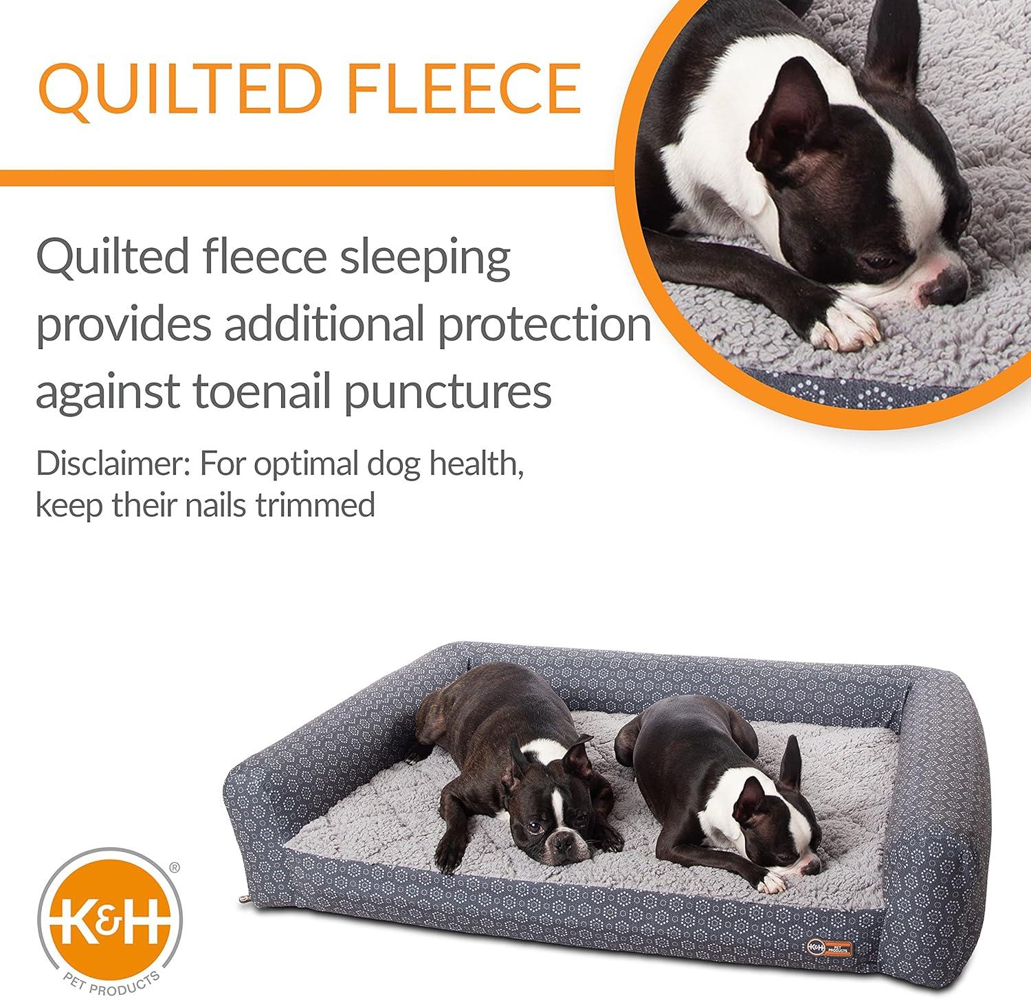 imageKampampH Pet Products Air Sofa Inflatable Dog Bed Lightweight Air Mattress Pet Bed IndoorOutdoor Bed for Seniors Camping Travel and More GrayGeo Flower Medium 27 X 36 Inches