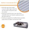 imageKampampH Pet Products Air Sofa Inflatable Dog Bed Lightweight Air Mattress Pet Bed IndoorOutdoor Bed for Seniors Camping Travel and More GrayGeo Flower Medium 27 X 36 Inches