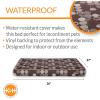 imageKampampH Pet Products IndoorOutdoor Superior Orthopedic Dog Bed BrownPaw Small 27 X 36 X 4 InchesBrownPaw