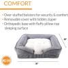 imageKampampH Pet Products PillowTop Orthopedic Lounger Sofa Dog Bed Classy Gray Small 18 X 24 Inches360L x 280W x 100Th