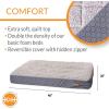 imageKampampH Pet Products QuiltTop Superior Orthopedic Bed GrayGeo Flower Large 35 X 46 InchesGrayGeo Flower