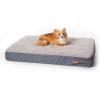 imageKampampH Pet Products QuiltTop Superior Orthopedic Bed GrayGeo Flower Large 35 X 46 InchesGrayGeo Flower