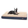 imageKampampH Pet Products QuiltTop Superior Orthopedic Bed GrayGeo Flower Large 35 X 46 InchesNavyGeo Flower