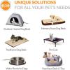 imageKampampH Pet Products QuiltTop Superior Orthopedic Bed GrayGeo Flower Large 35 X 46 InchesNavyGeo Flower