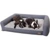 imageKampampH Pet Products Air Sofa Inflatable Dog Bed Lightweight Air Mattress Pet Bed IndoorOutdoor Bed for Seniors Camping Travel and More GrayGeo Flower Medium 27 X 36 Inches