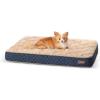 imageKampampH Pet Products QuiltTop Superior Orthopedic Bed GrayGeo Flower Large 35 X 46 InchesNavyGeo Flower