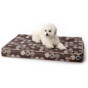 imageKampampH Pet Products IndoorOutdoor Superior Orthopedic Dog Bed BrownPaw Small 27 X 36 X 4 InchesBrownPaw