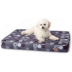 imageKampampH Pet Products IndoorOutdoor Superior Orthopedic Dog Bed BrownPaw Small 27 X 36 X 4 InchesGrayPaw