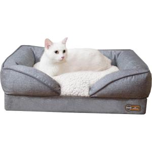imageKampampH Pet Products PillowTop Orthopedic Lounger Sofa Dog Bed Classy Gray Small 18 X 24 Inches180L x 240W x 80Th
