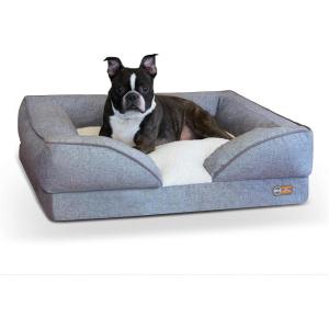 imageKampampH Pet Products PillowTop Orthopedic Lounger Sofa Dog Bed Classy Gray Small 18 X 24 Inches300L x 240W x 90Th
