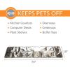 imageKampampH Pet Products Cat Deterrent Mat for Pets Cat Repellent for Indoor Cats Guards ampamp Keeps Pets of Furniture Counters Christmas Trees Plants  Scats Cats Away Instantly  Silver 54 Inches RoundSilver