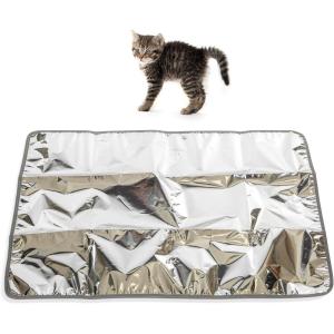 imageKampampH Pet Products Cat Deterrent Mat for Pets Cat Repellent for Indoor Cats Guards ampamp Keeps Pets of Furniture Counters Christmas Trees Plants  Scats Cats Away Instantly  Silver 54 Inches RoundSilver