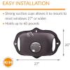 imageKampampH Pet Products EZ Mount Window Bubble Pod Kitty Sill Window Sill Cat Bed Cat Perch Cat Hammock with Lookout Bubble Window Tan 27 X 20 InchesClassy Dark Gray