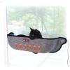 imageKampampH Pet Products EZ Mount ThermoKitty Sill Heated Window Cat Bed Heated Cat Hammock for Large Cats ExtraDeep Cat Perch Gray 27quot X 10quot X 11quot