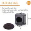 imageKampampH Pet Products Mod Capsule SoftSided Pet Carrier for Cats Breathable Cat Travel Carrier Removable Mesh Door Collapsible Small Pet Travel Safety Car Seat  Gray 17 X 17 X 155 Inches