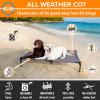 imageKampampH Pet Products Elevated Outdoor Dog Cot Bed Raised Cooling Bed with Washable Breathable Mesh for Large Dogs Portable Raised Platform Pet Bed Heavy Duty Metal Frame Hammock Bed Jumbo Gray