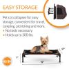 imageKampampH Pet Products Original Elevated Pet Cot Tan with Microfleece PadChocolateBlack Mesh