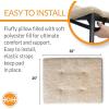 imageKampampH Pet Products Original Elevated Pet Cot Tan with Microfleece PadChocolateBlack Mesh